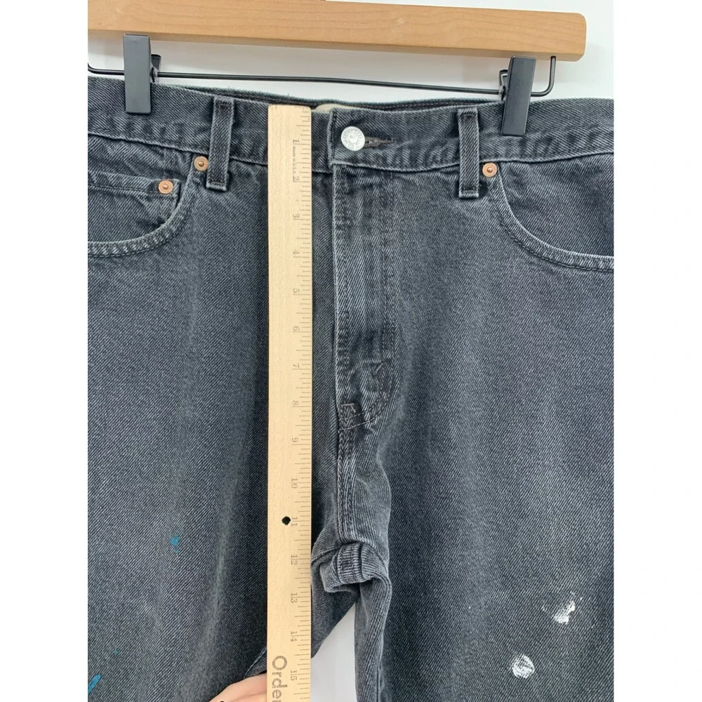 Vintage Levis 517 Jeans Mens 32x29 Black Boot Cut Distressed Y2K (Tag 33x34)